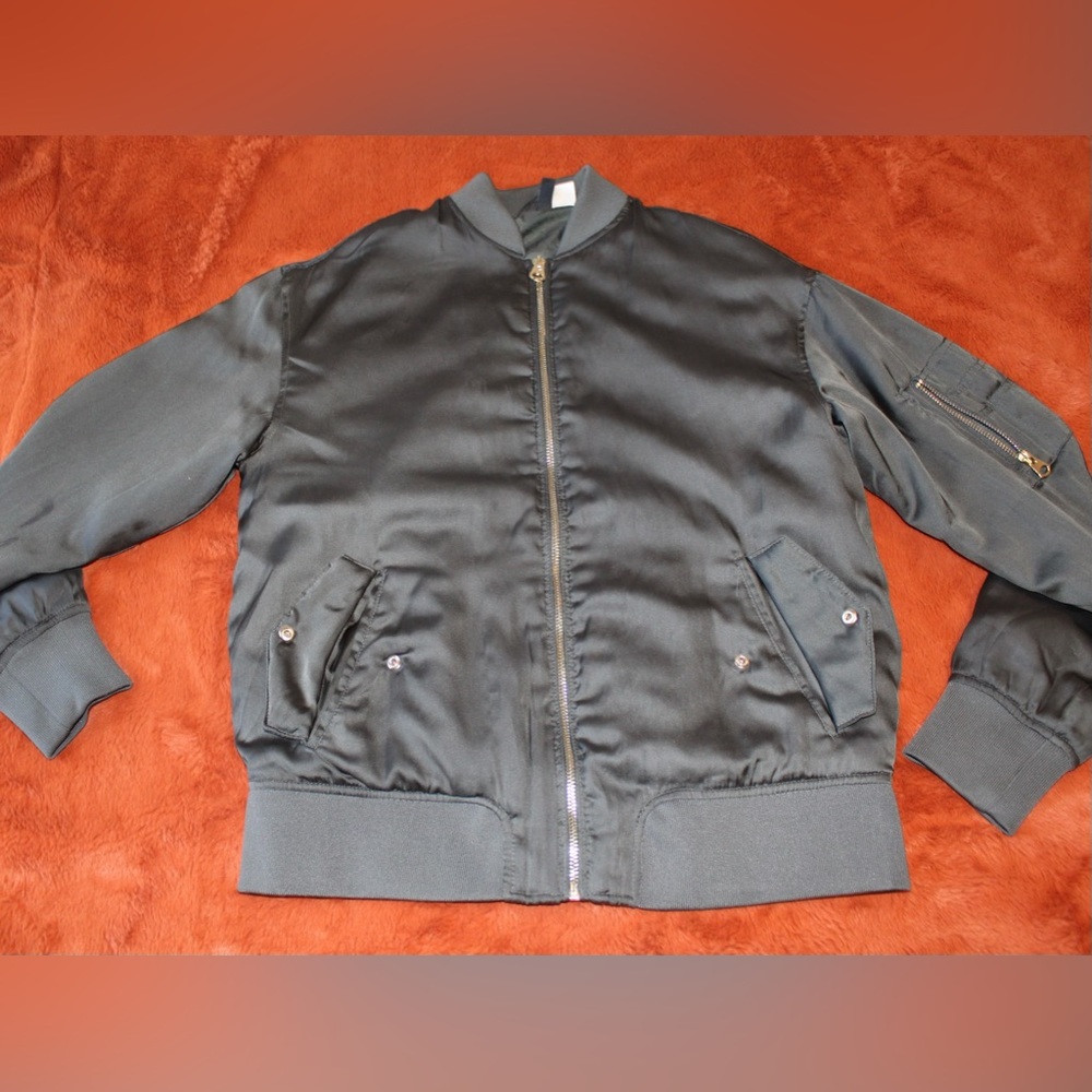 Army Green Bomber Jacket - Picture 1 of 7
